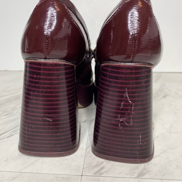 Circus Sam Edelman Susie Dark Burgundy Platform Loafer Pump 6M - Picture 4 of 15